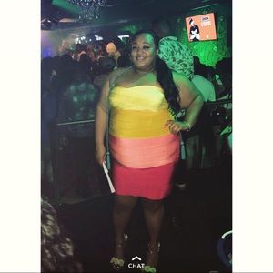 Color block bandage dress